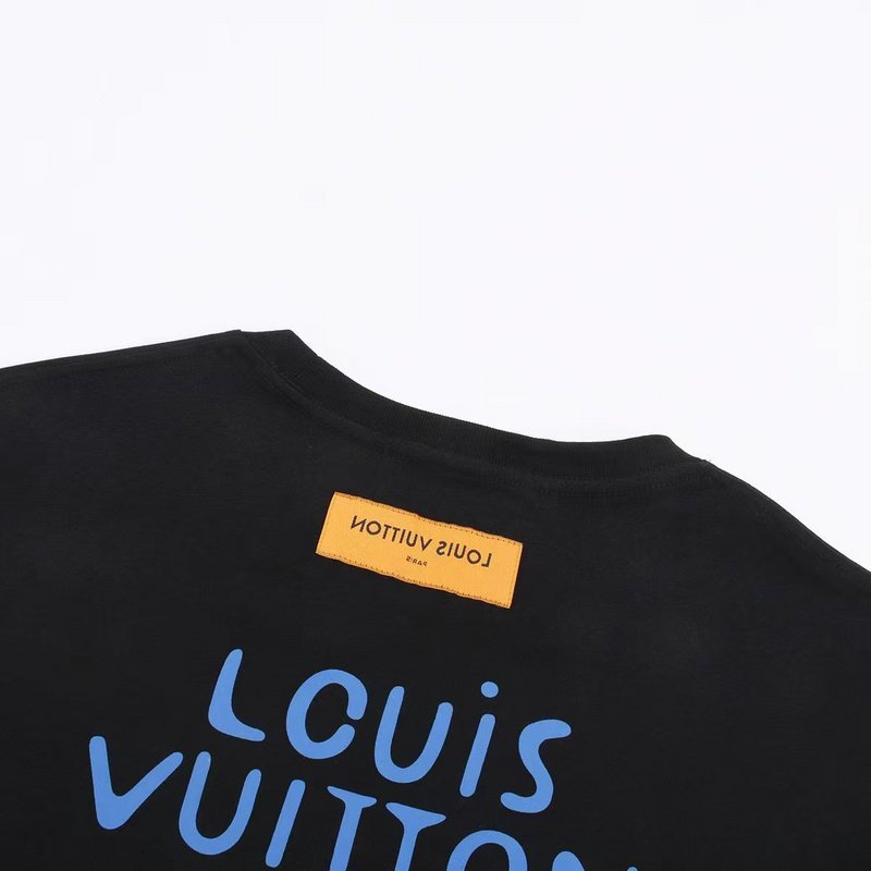 Футболка Louis Vuitton With Blue Print "Black" фото № 7