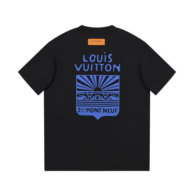 Футболка Louis Vuitton With Blue Print "Black" фото № 8