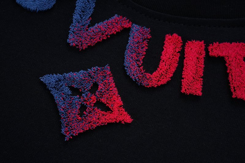 Футболка Louis Vuitton Neckline Decorated By Inscription With Logo "Black" фото № 3
