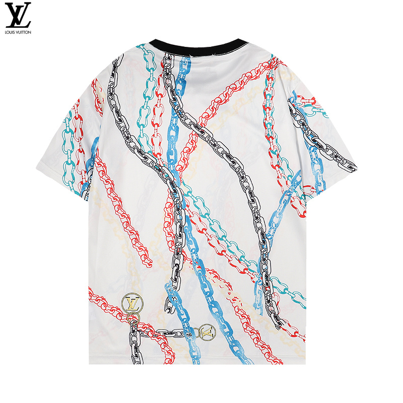Футболка Louis Vuitton Colored Chains "White" фото № 2