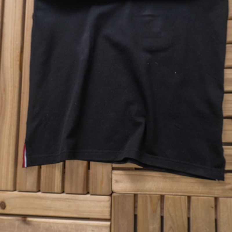 Поло Moncler Edge Decorated By Red Stripe "Black" фото № 3