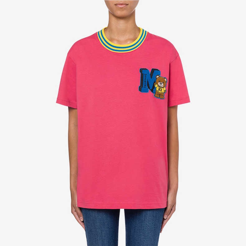 Футболка Moschino Logo With Cute Bear "Pink" фото № 7