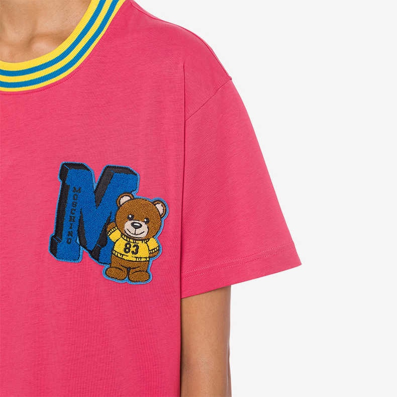 Футболка Moschino Logo With Cute Bear "Pink" фото № 8