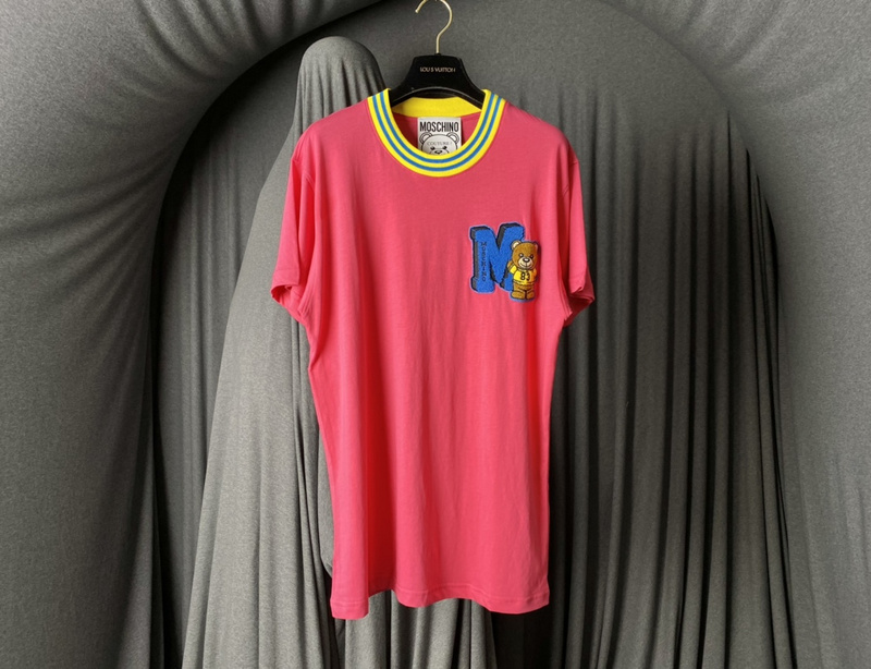 Футболка Moschino Logo With Cute Bear "Pink" фото № 2