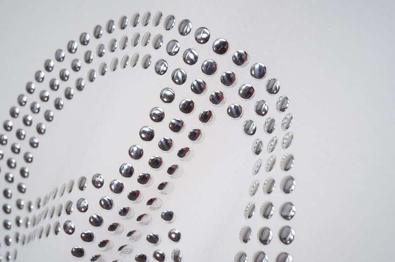 Футболка Moschino Circle From Silver Dots "White" фото № 4