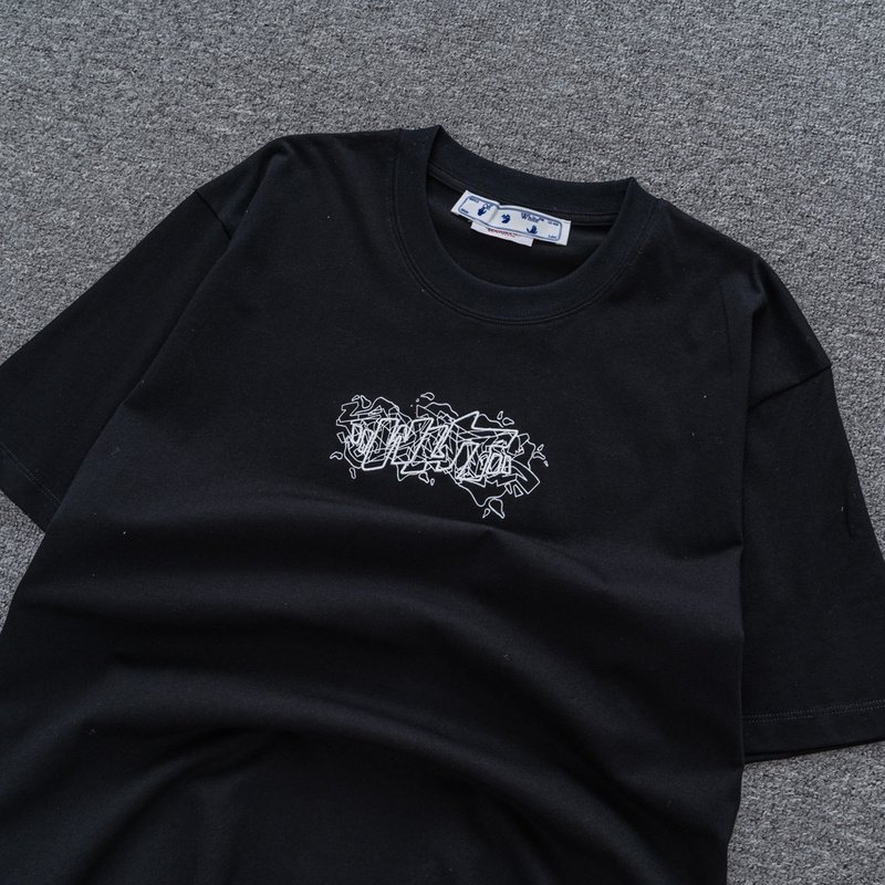 Футболка Off White Exactly The Opposite - Text "Black" фото № 6