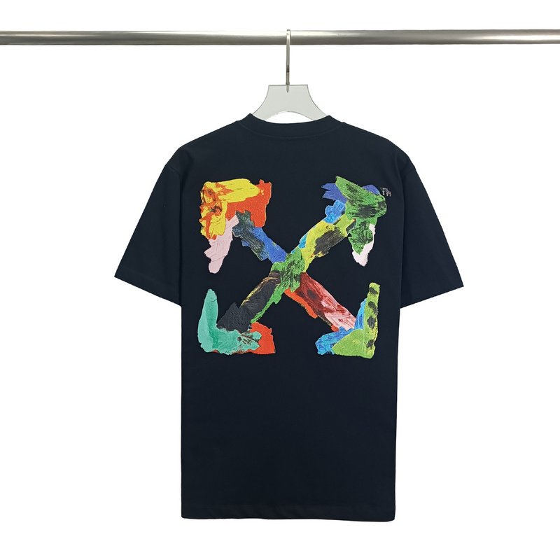 Футболка Off White With Bright Logo Made Of Paints "Black" фото № 7