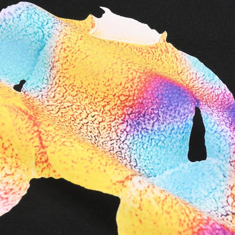 Футболка Palm Angels Color Torn Teddy Bear Print "Black" фото № 4