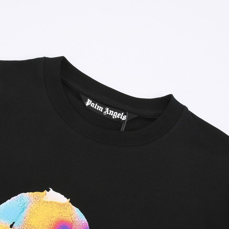 Футболка Palm Angels Color Torn Teddy Bear Print "Black" фото № 7