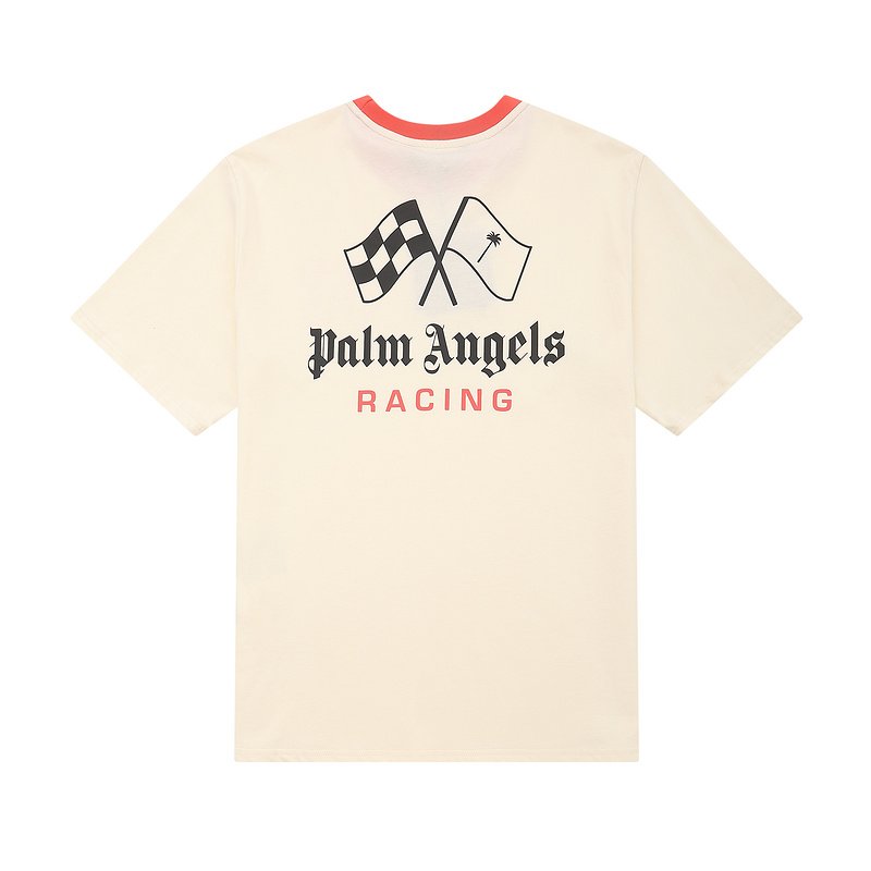 Футболка Palm Angels Racing "Cream" фото № 2