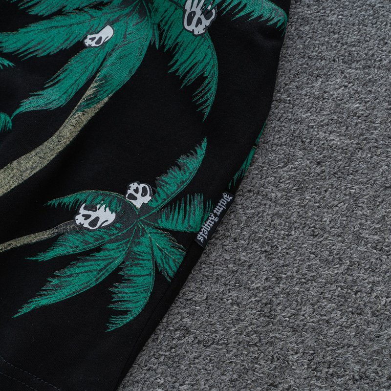 Футболка Palm Angels Beach Print - Fire Logo "Black" фото № 6