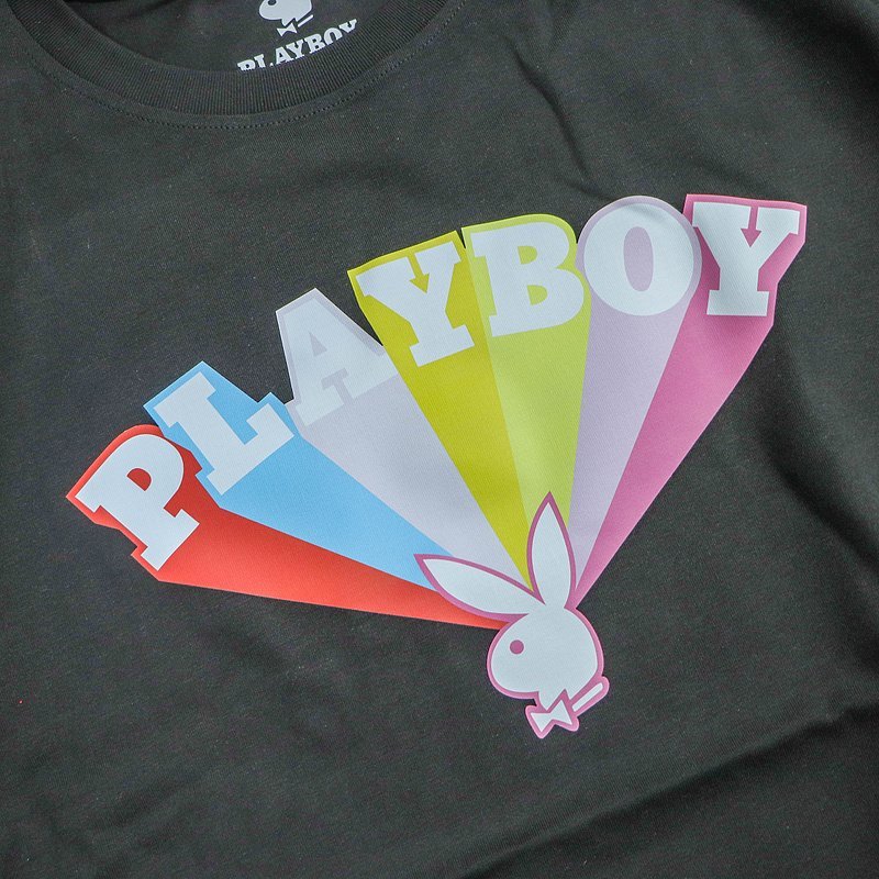 Футболка Playboy Logo With Rainbow "Black" фото № 5