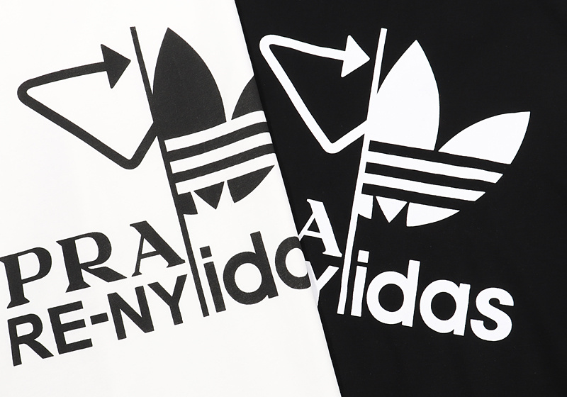 Футболка Prada X Adidas Half Logo "White" фото № 3