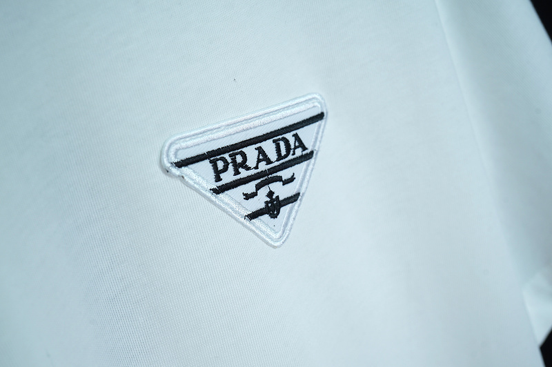 Футболка Prada With A Branded Icon "White" фото № 3
