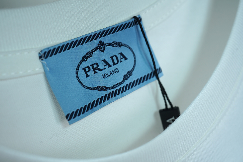 Футболка Prada With A Branded Icon "White" фото № 5