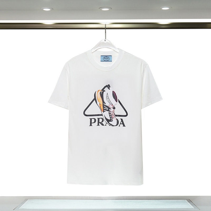 Футболка Prada Sneakers In The Brand Logo "White" фото № 2