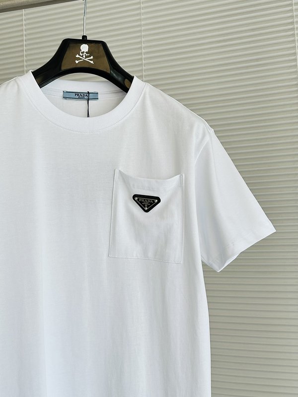 Футболка Prada Logo Pocket Classic "White" фото № 2
