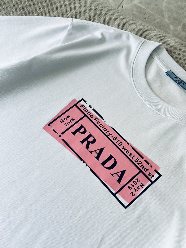 Футболка Prada Pink Nameplate "White" фото № 5