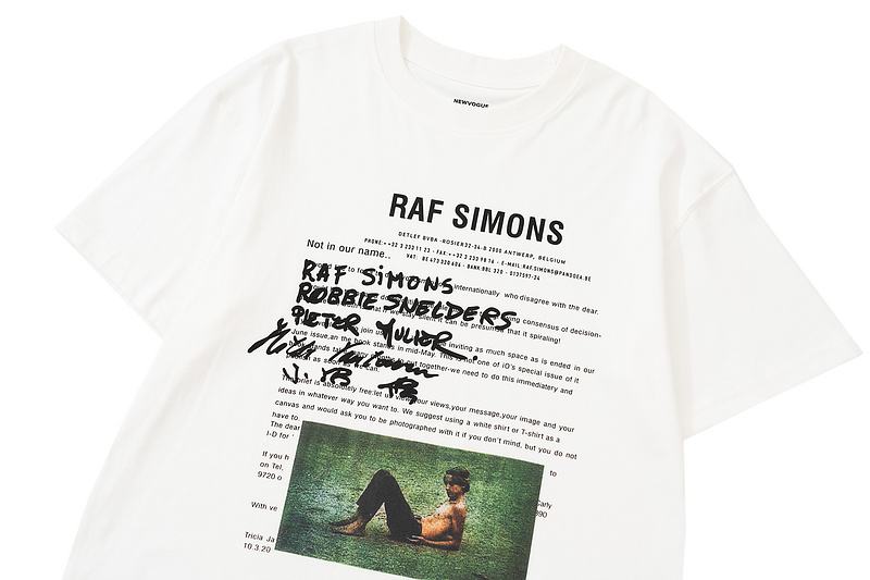 Футболка Raf Simons With Text And Picture "White" фото № 6