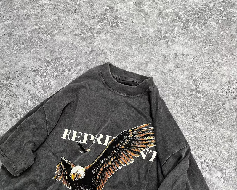Футболка Represent Eagle-Print "Gray" фото № 3