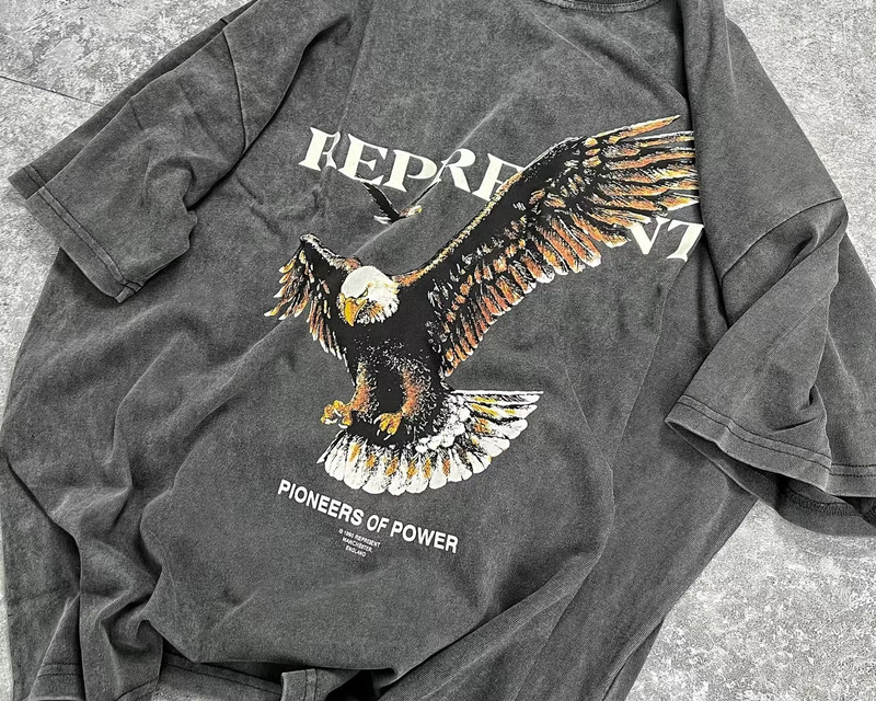 Футболка Represent Eagle-Print "Gray" фото № 4