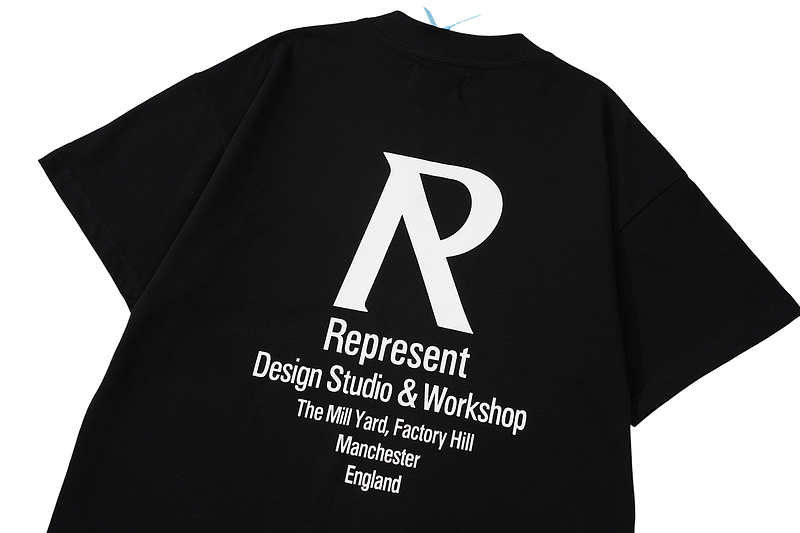 Футболка Represent With A Logo-Letter "Black" фото № 3