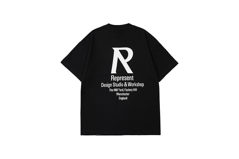 Футболка Represent With A Logo-Letter "Black" фото № 4