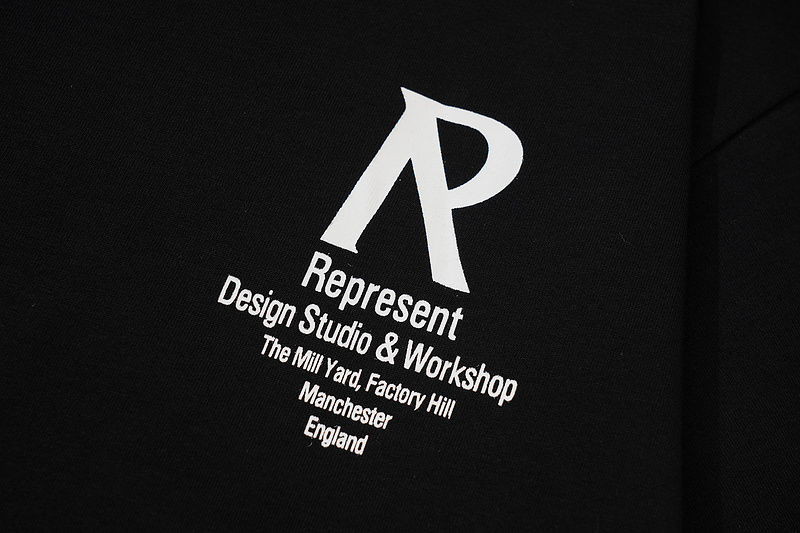 Футболка Represent With A Logo-Letter "Black" фото № 7