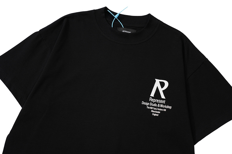 Футболка Represent With A Logo-Letter "Black" фото № 8