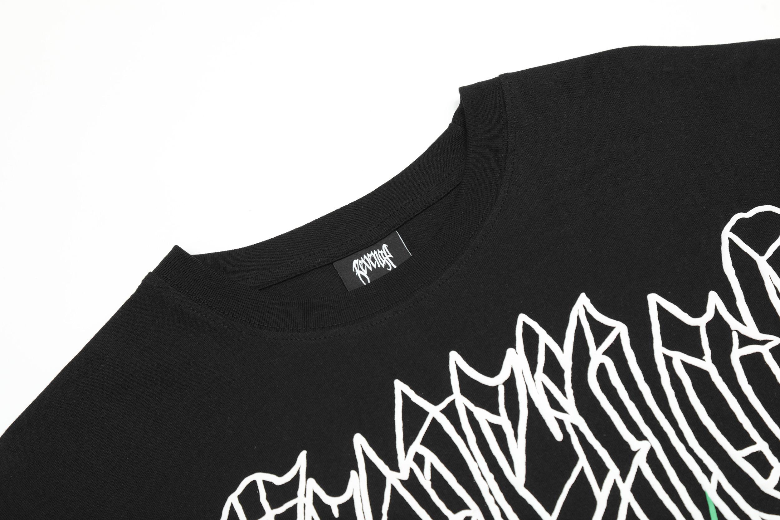 Футболка Revenge Green Spider Skull Scream "Black" фото № 7