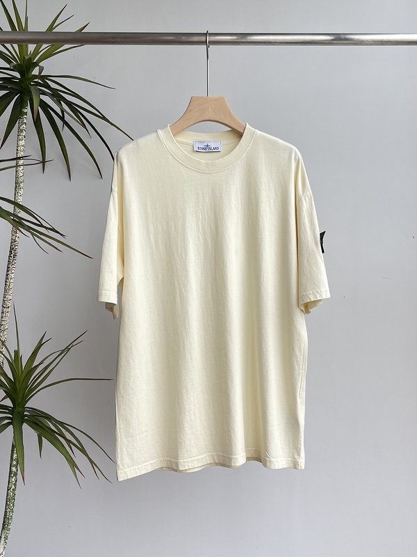 Футболка Stone Island Without Inscriptions But With Patch "Cream" фото № 6