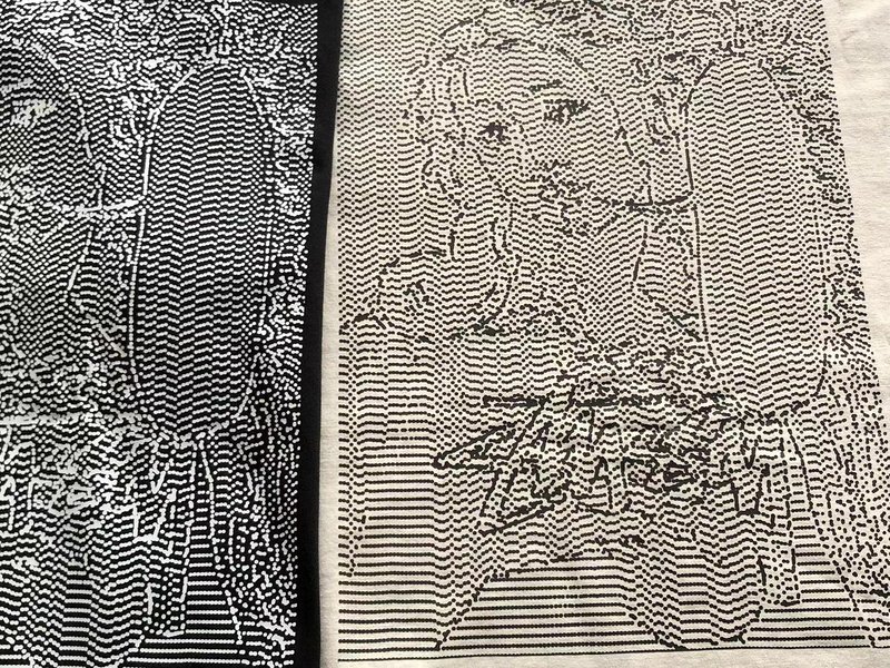 Футболка Stussy Dinosaur Made Of Lines "Beige" фото № 3