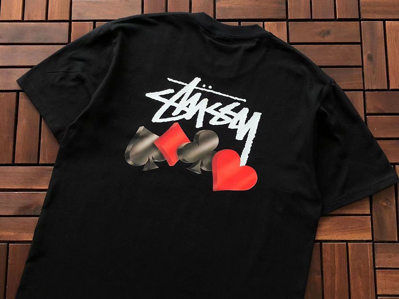 Футболка Stussy Playing Card Suits "Black" фото № 3