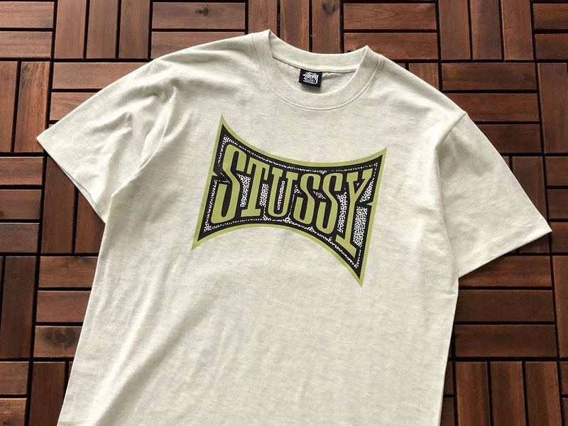 Футболка Stussy Colorful Logo Inside Figure Front "Beige" фото № 2