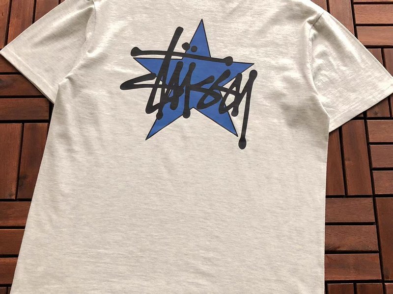 Футболка Stussy Big Star With Lettering Back "Beige" фото № 2