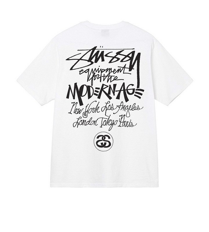 Футболка Stussy Inscriptions On The Back "White" фото № 2