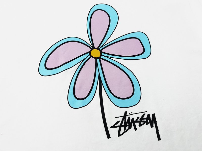 Футболка Stussy Flower "White" фото № 7