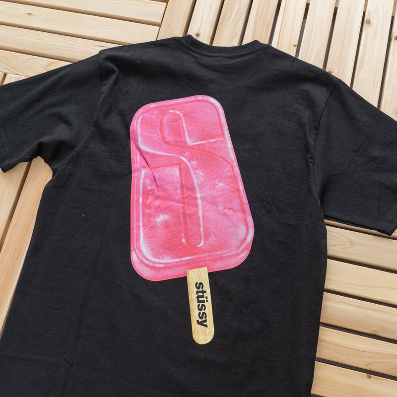 Футболка Stussy With An Ice Cream Print On The Back "Black" фото № 7