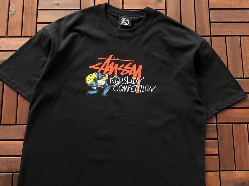 Футболка Stussy Man With Hockey Stick "Black" фото № 5