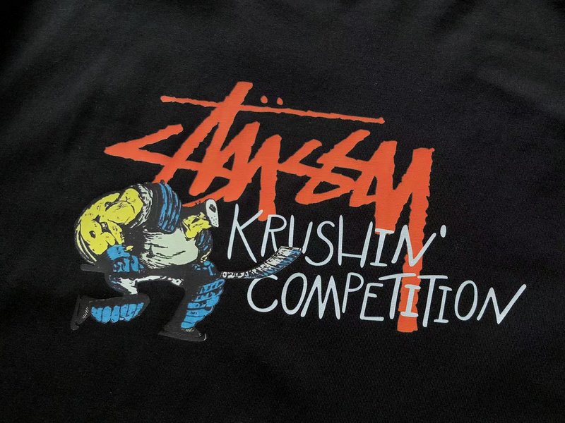 Футболка Stussy Man With Hockey Stick "Black" фото № 6