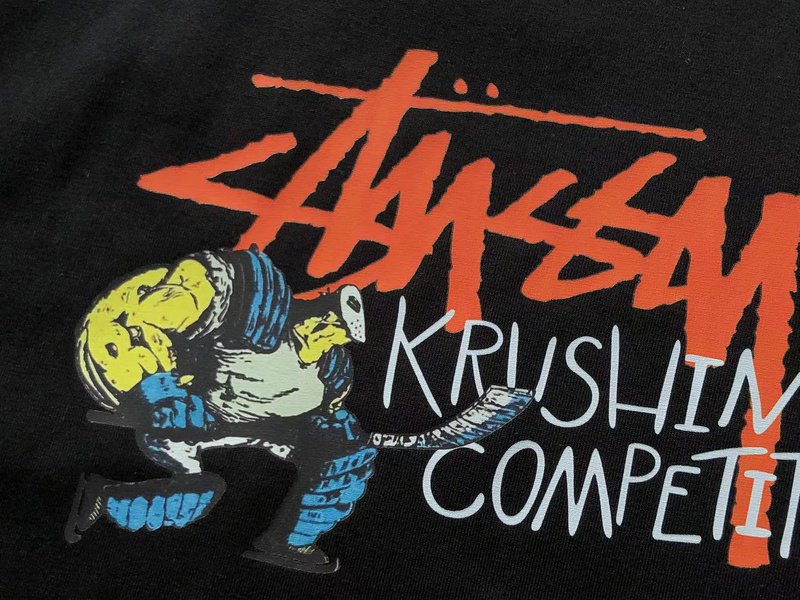 Футболка Stussy Man With Hockey Stick "Black" фото № 7