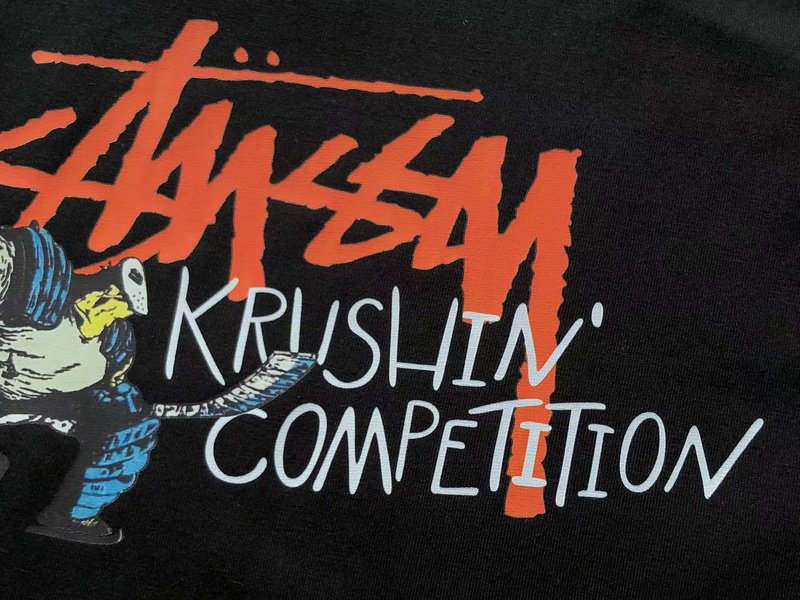 Футболка Stussy Man With Hockey Stick "Black" фото № 8