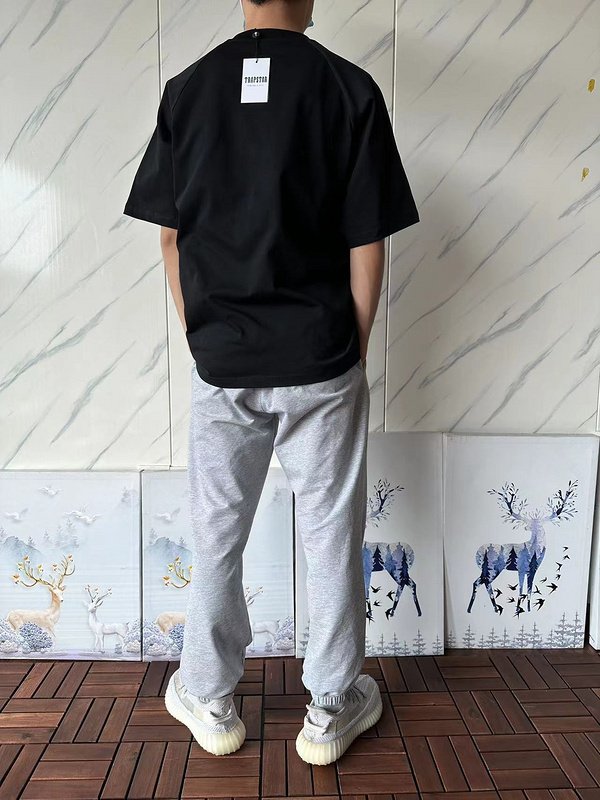 Футболка Trapstar Three Color Embroidered Logo Front "Black" фото № 9
