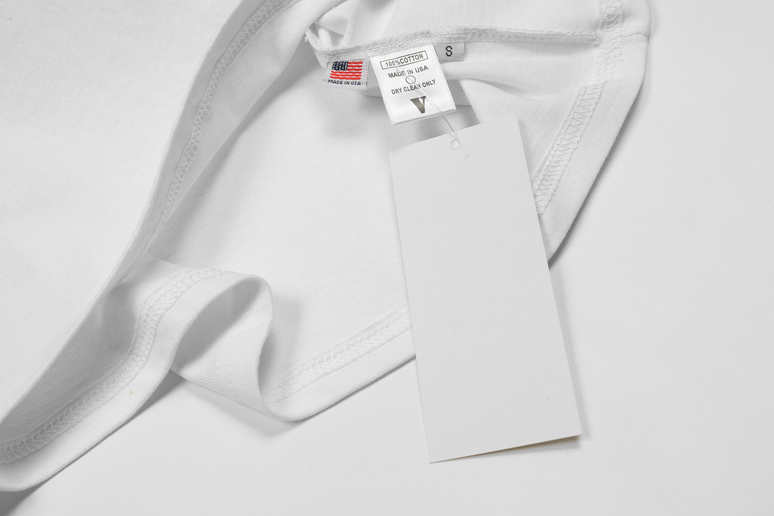 Футболка Vlone Green Pattern V-Face "White" фото № 3