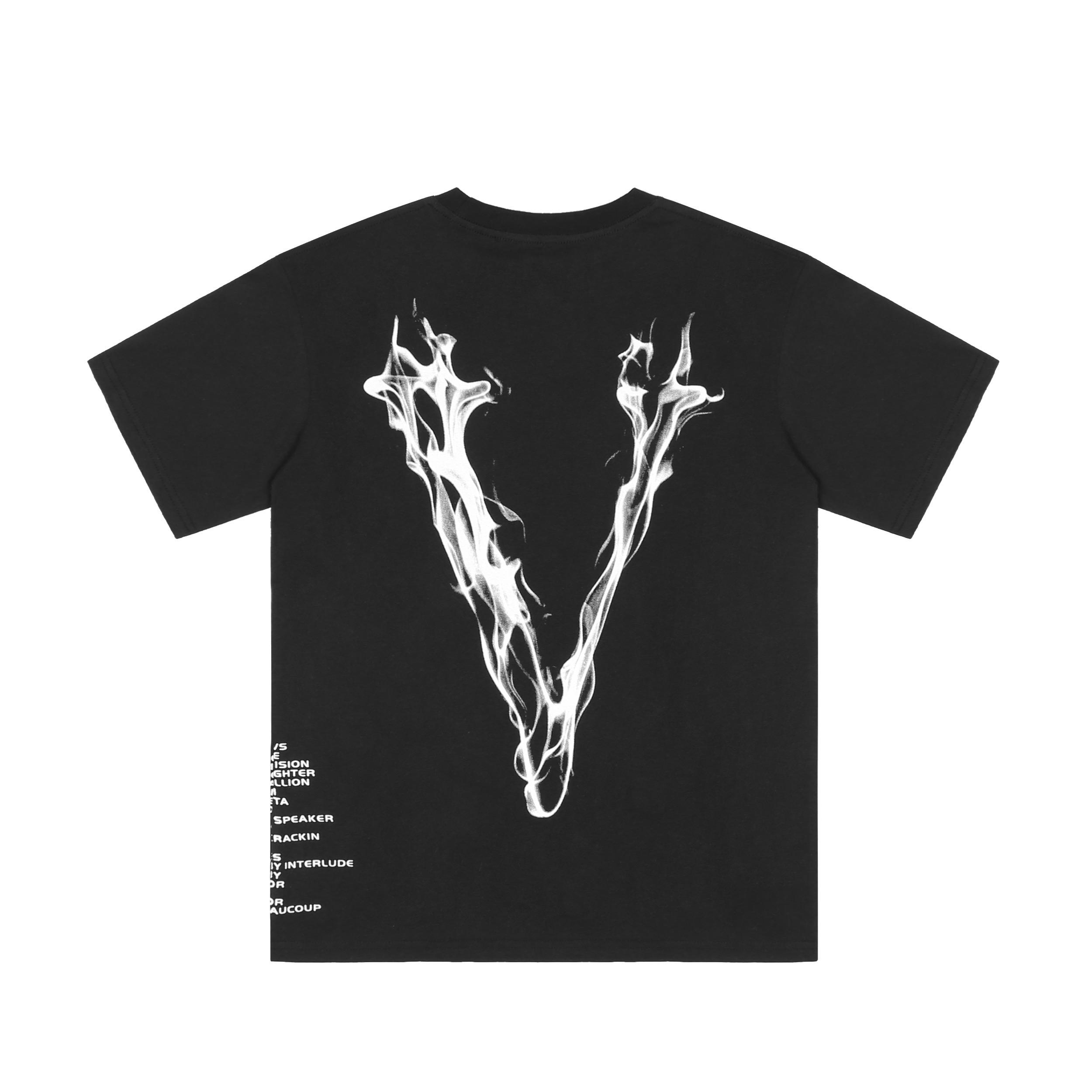 Футболка Vlone The Woo Smoky V "Black" фото № 2