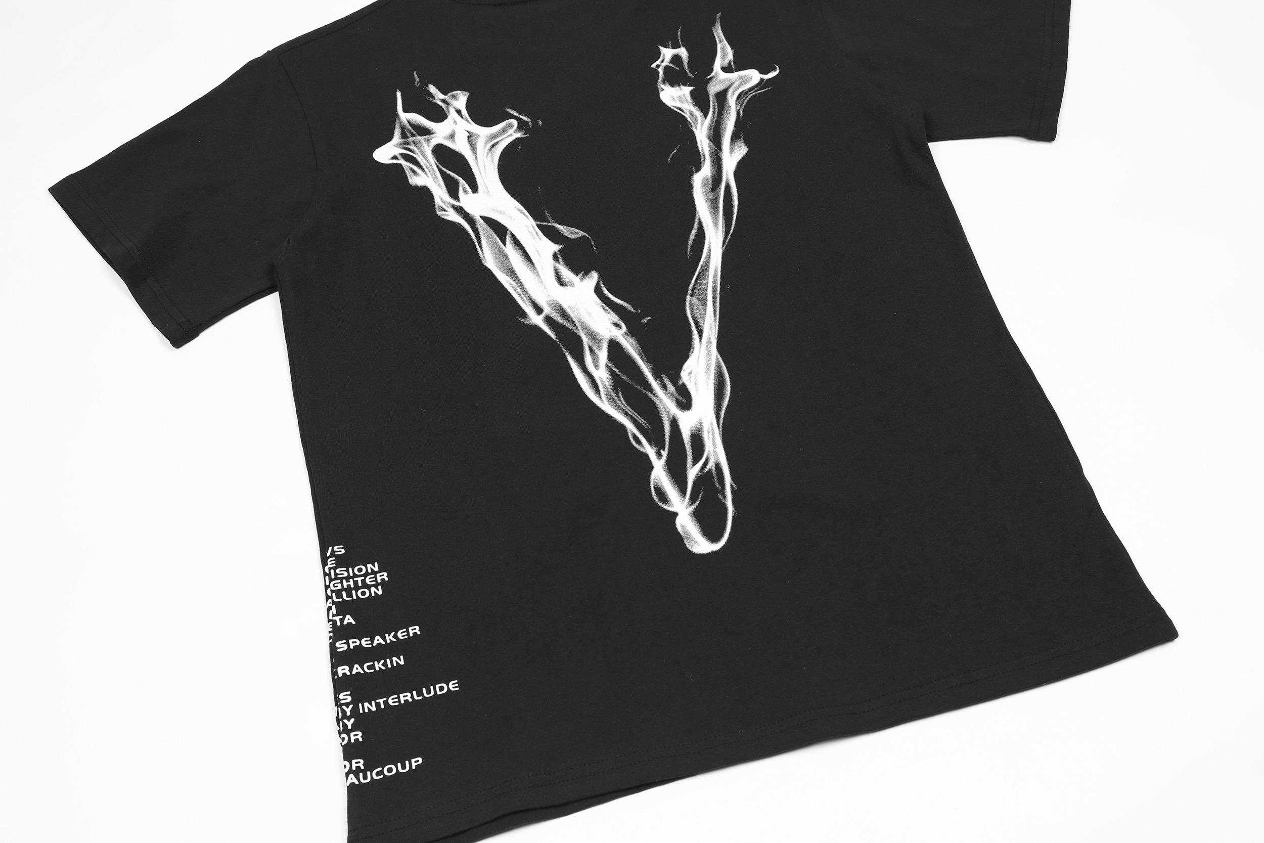 Футболка Vlone The Woo Smoky V "Black" фото № 6