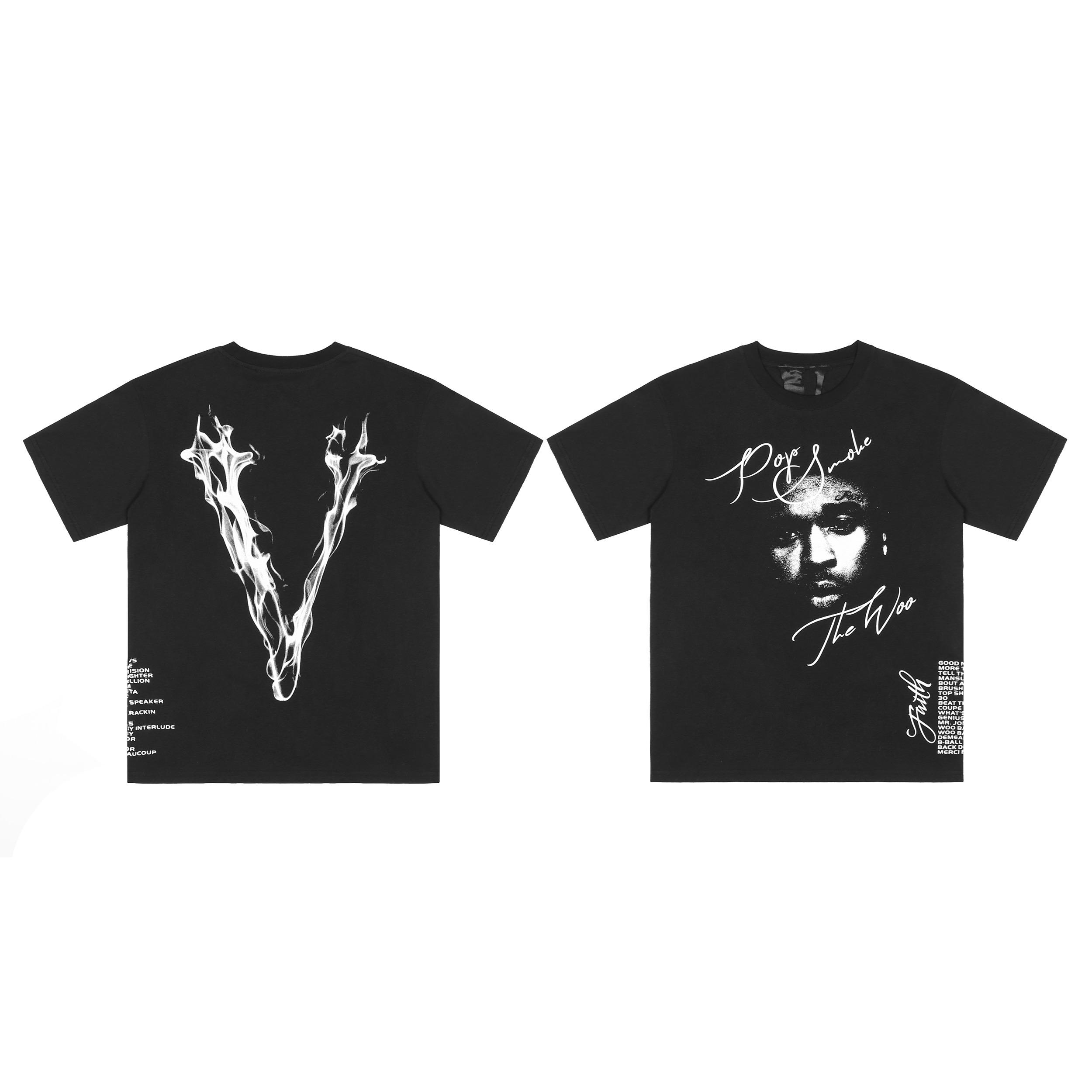 Футболка Vlone The Woo Smoky V "Black" фото № 8