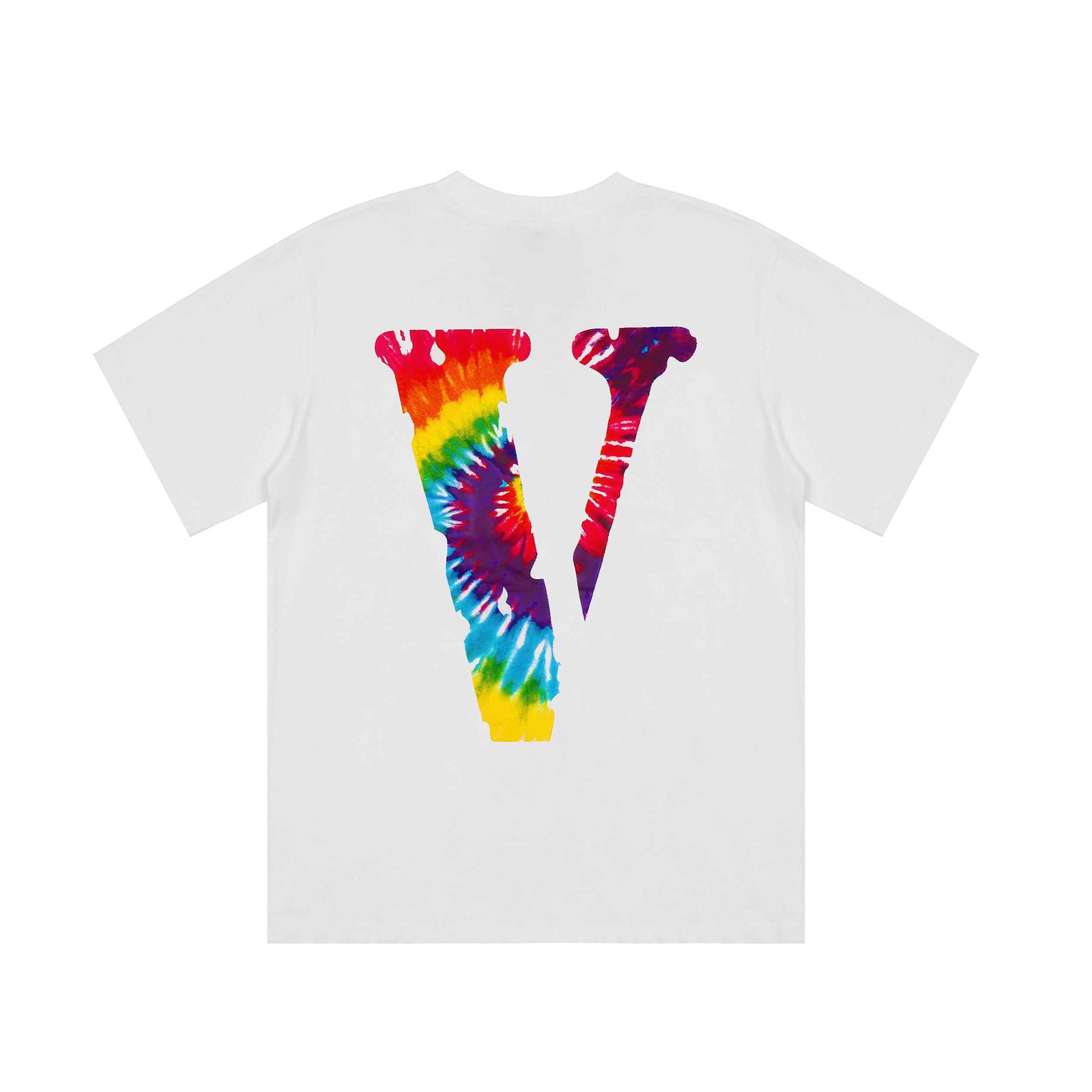 Футболка Vlone Rainbow Inscription "White" фото № 2