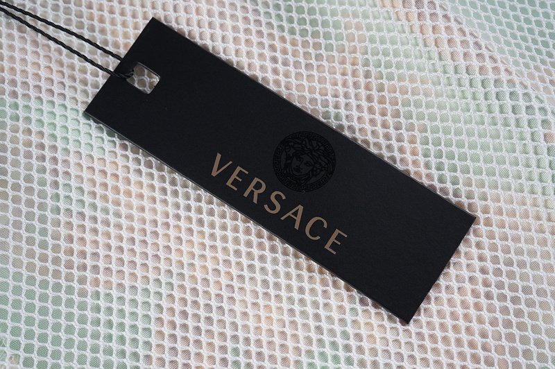 Шорты Versace Decorated By Gold Symbols "Green" фото № 3