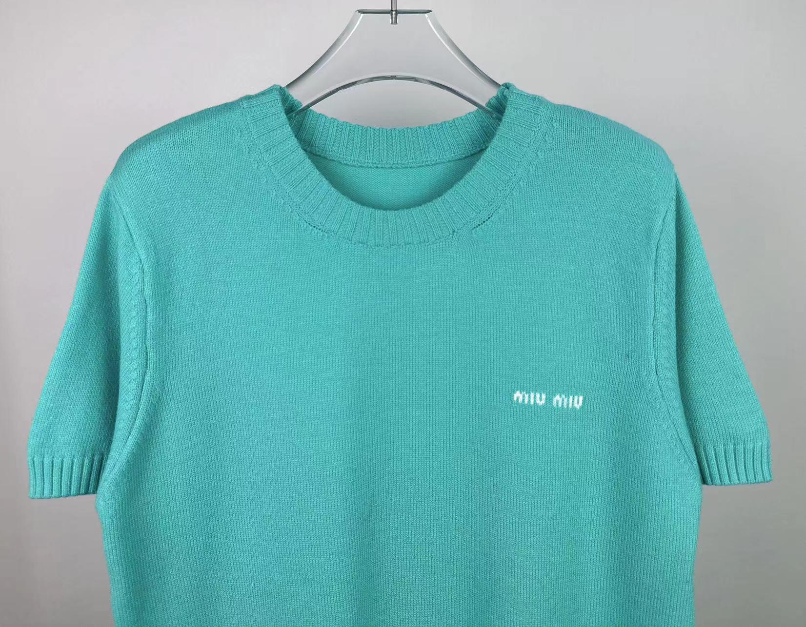 Жилетка Miu Miu Frontside Left Logo Miu Miu "Blue" фото № 5